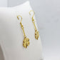 Lucky Clover Dangle Earrings in Gold Plated Stainless Steel