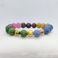 Natural Mixed Tourmaline Bracelet in 10m Stones