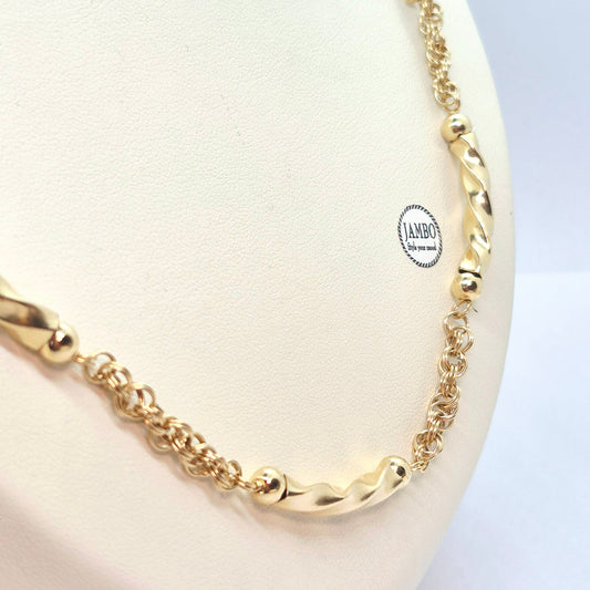 Designer Necklace in Solid 10K Gold