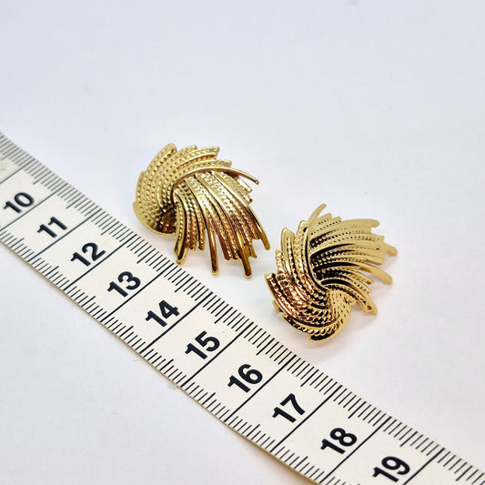 Earrings in Gold Plated Stainless Steel