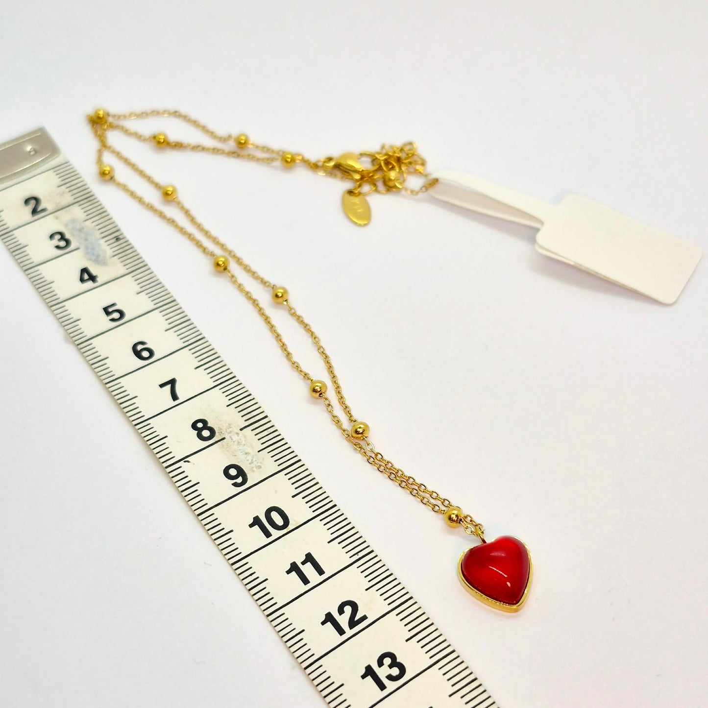 Gold Plated Stainless Steel Pendant with Chain Necklace, Heart, Flower, Clover and Money Bag