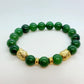 Natural Chinese Jade Bracelet with Buddha Beads in 10mm Stones