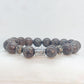 Natural Brown Snow Obsidian Bracelet with 10mm Stones