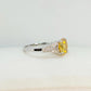 3ct Golden Yellow Moissanite Diamond Ring in Sterling Silver