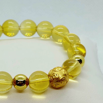 Natural Citrine Bracelet with 10mm Stones