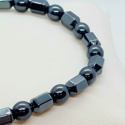 Natural Dark Hematite Bracelet with 6mm Stones