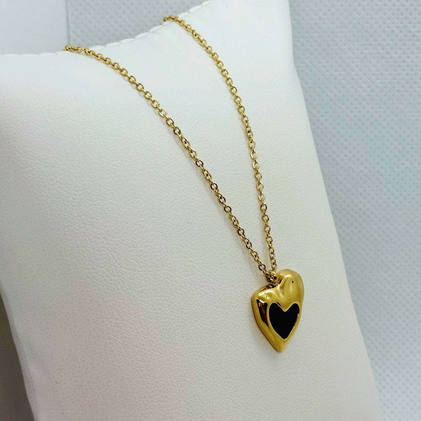 Heart Pendant Necklace in Stainless Steel Gold Plated