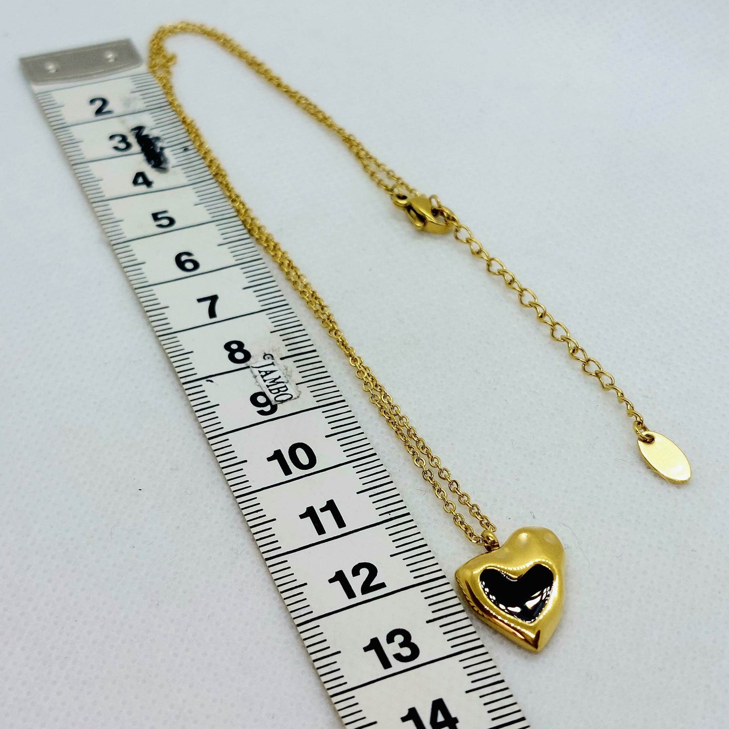 Heart Pendant Necklace in Stainless Steel Gold Plated