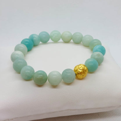 Natural Amazonite Bracelet in 10mm Stones