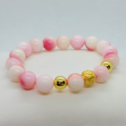 Natural Pink Jasper Bracelet in 10mm Stones