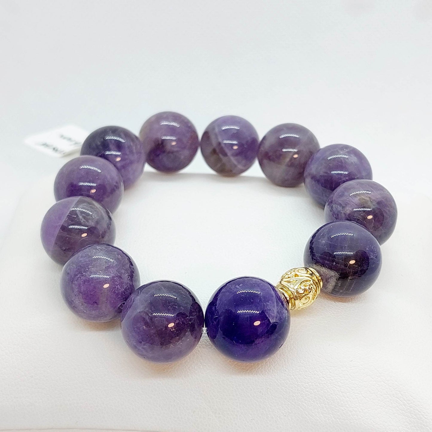 Natural Amethyst Bracelet in 16mm Stones