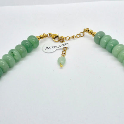 Natural Aventurine and Yellow Agate Necklace Choker