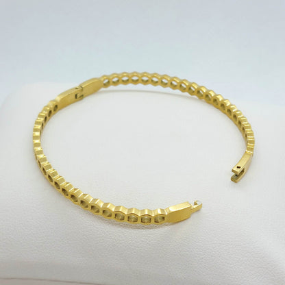 Bangle Bracelet in Gold Plated Stainless Steel