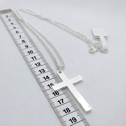 Cross Pendant Necklace in Stainless Steel