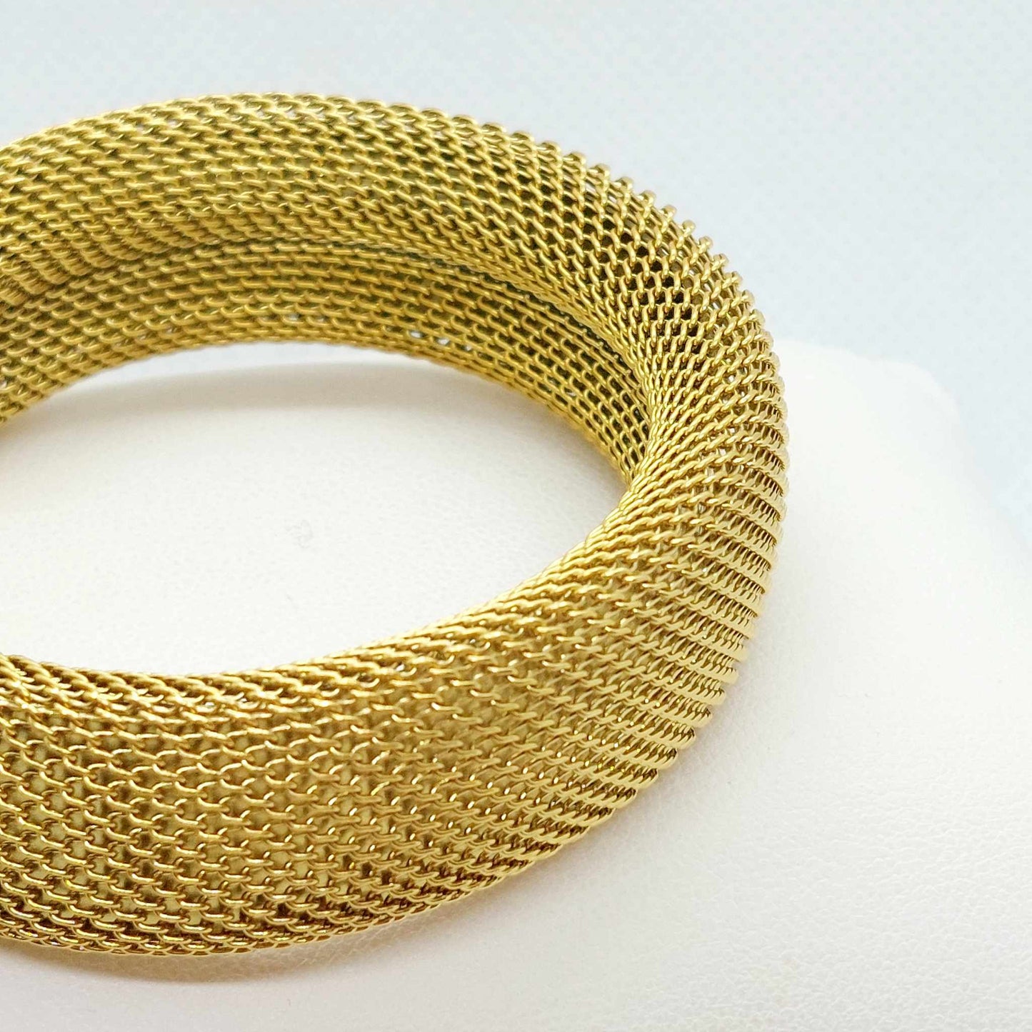 Vintage Cuff Bangle Bracelet in Gold Plated Stainless Steel