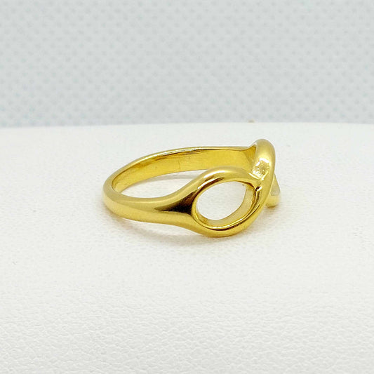 Infinity Ring Stainless Steel Gold Plated