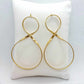 Extra Large Infinity Stud Earrings Stainless Steel Gold Plated