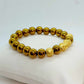 Natural Hematite Bracelet colored gold in 10mm Stones with Pixiu Feng Shui