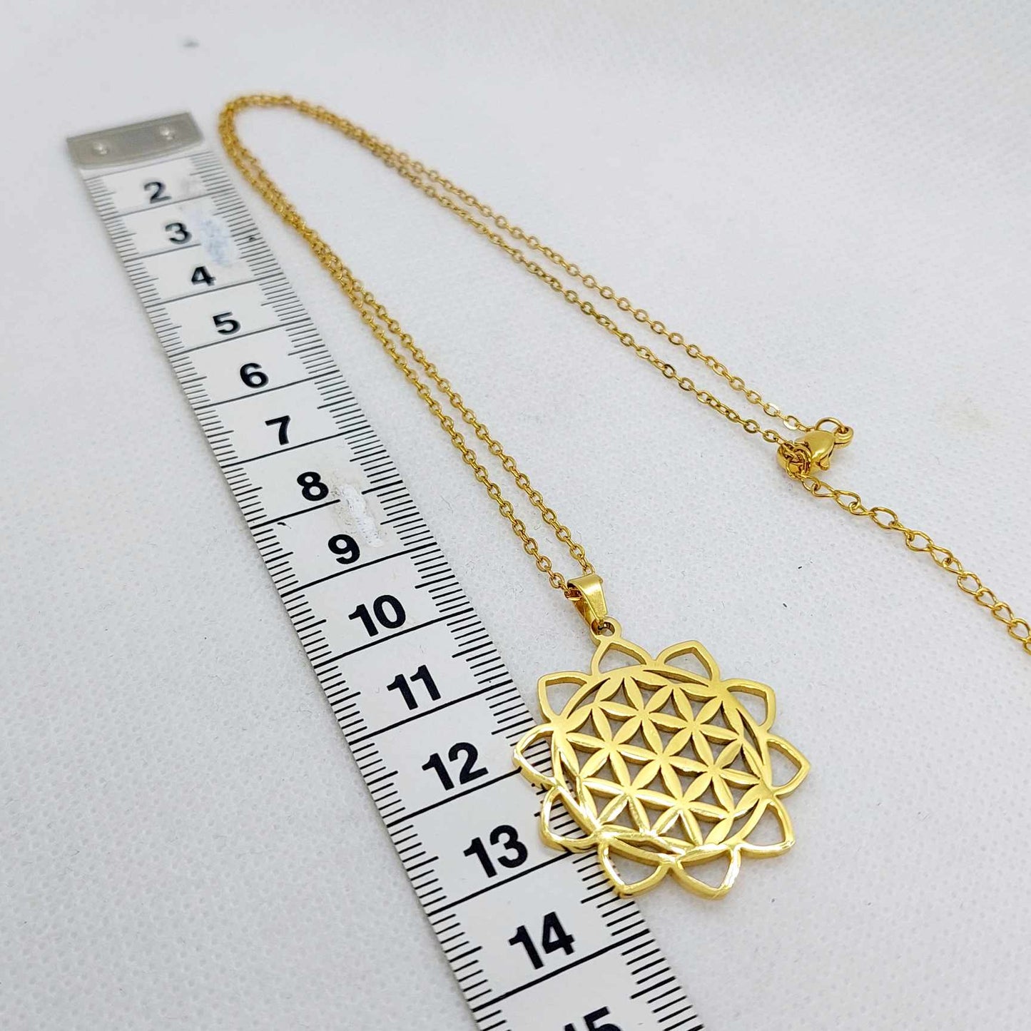 Flower of Life Pendant with Stainless Steel Chain Necklace