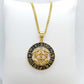 Gemini Star Sign Pendant with Gold Plated Stainless Steel Chain Necklace