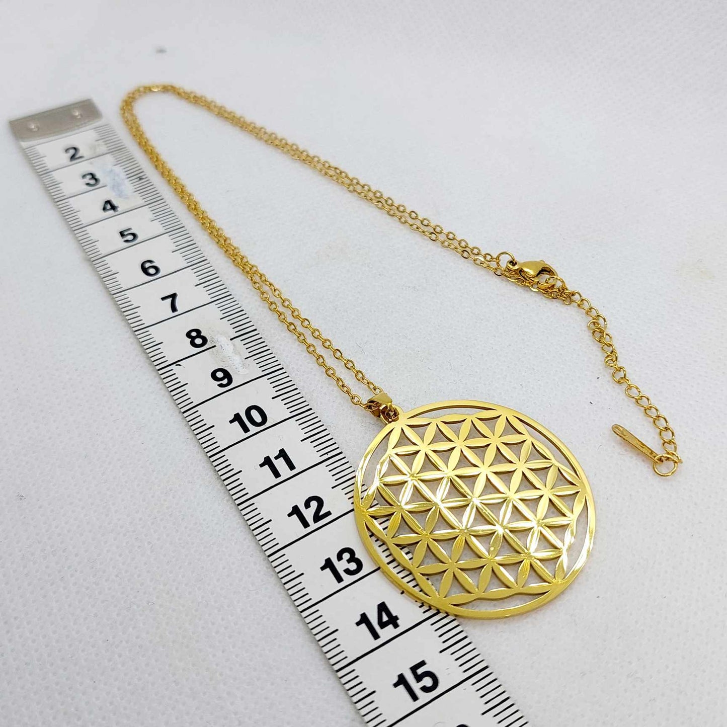 Flower of Life Pendant with Stainless Steel Chain Necklace