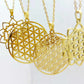Flower of Life Pendant with Stainless Steel Chain Necklace
