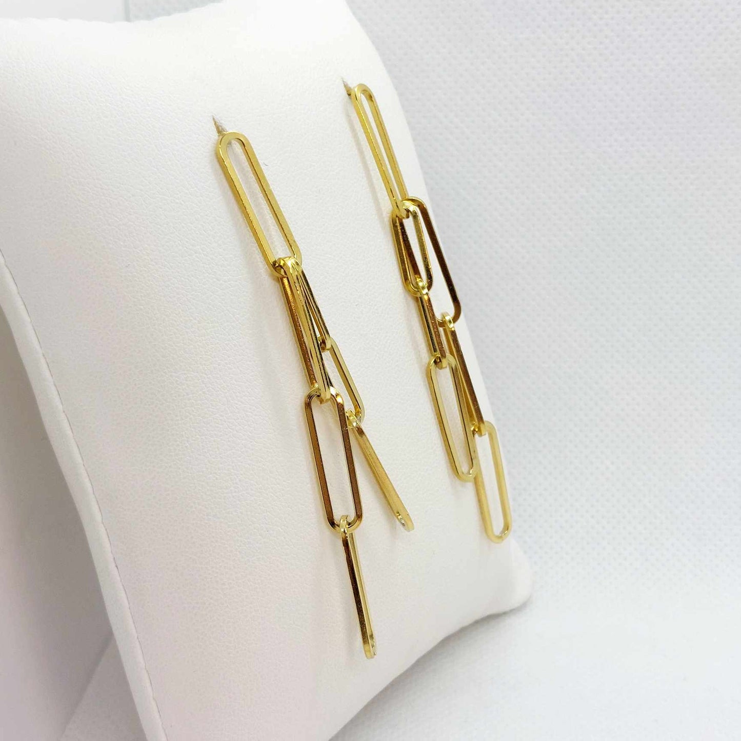 Dangle Stud Earrings Stainless Steel Gold Plated