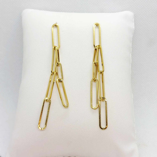 Dangle Stud Earrings Stainless Steel Gold Plated