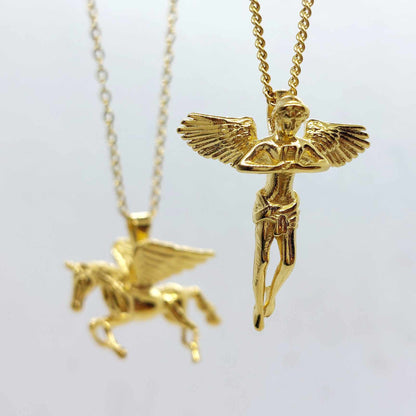 Unicorn Pendant with Stainless Steel Chain Gold Plated