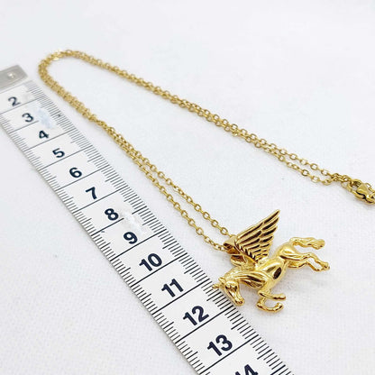 Unicorn Pendant with Stainless Steel Chain Gold Plated