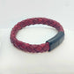 Red Braided Leather Bracelet for Men