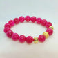 Natural Pink Chalcedony Bracelet in 10mm Stones