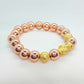 Natural Hematite Bracelet colored rose gold in 10mm Stones with Big Pixiu
