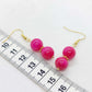 Natural Pink Chalcedony Dangle Earrings with 10mm Stones in Stainless Steel Gold Plated