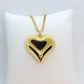 Large Heart Pendant in Gold Plated Stainless Steel with Chain Necklace