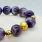 Natural Amethyst Bracelet in 10-12-14 mm Stones