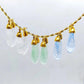 Leaf Shape Acrylic Hoop Earrings in Stainless Steel Gold Plated