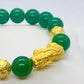 Natural Hetian Jade Bracelet in 10-12 mm Stones