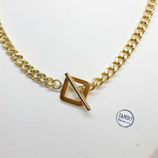 Designer Necklace In Gold Plated Stainless Steel