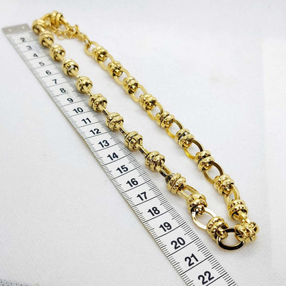 Designer Choker Necklace In Gold Plated Stainless Steel