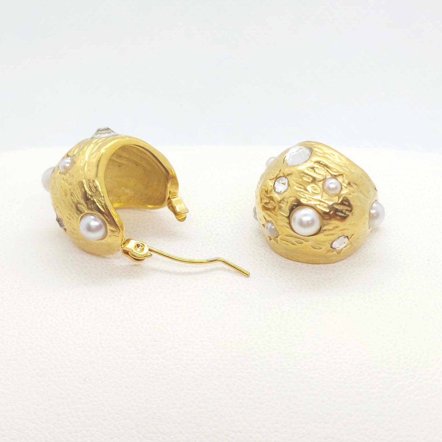 Stainless Steel Vintage Style Earrings Gold Plated