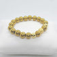 Natural Hematite Bracelet with 10mm Stones Gold Plated