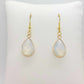 Natural Opal Dangle Earrings in Stainless Steel Gold Plated