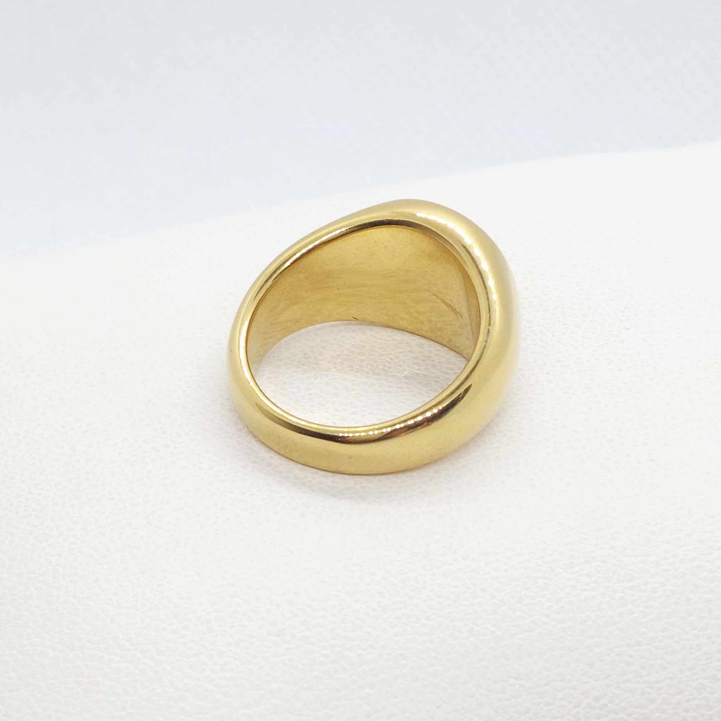 Yin Yang Ring in Gold Plated Stainless Steel
