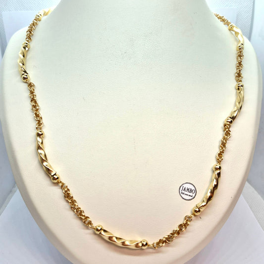Designer Necklace in Solid 10K Gold