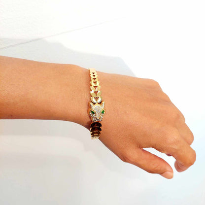 Bangle Bracelet in Gold Plated Stainless Steel