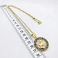 Leo Star Sign  Pendant with Gold Plated Stainless Steel Chain Necklace