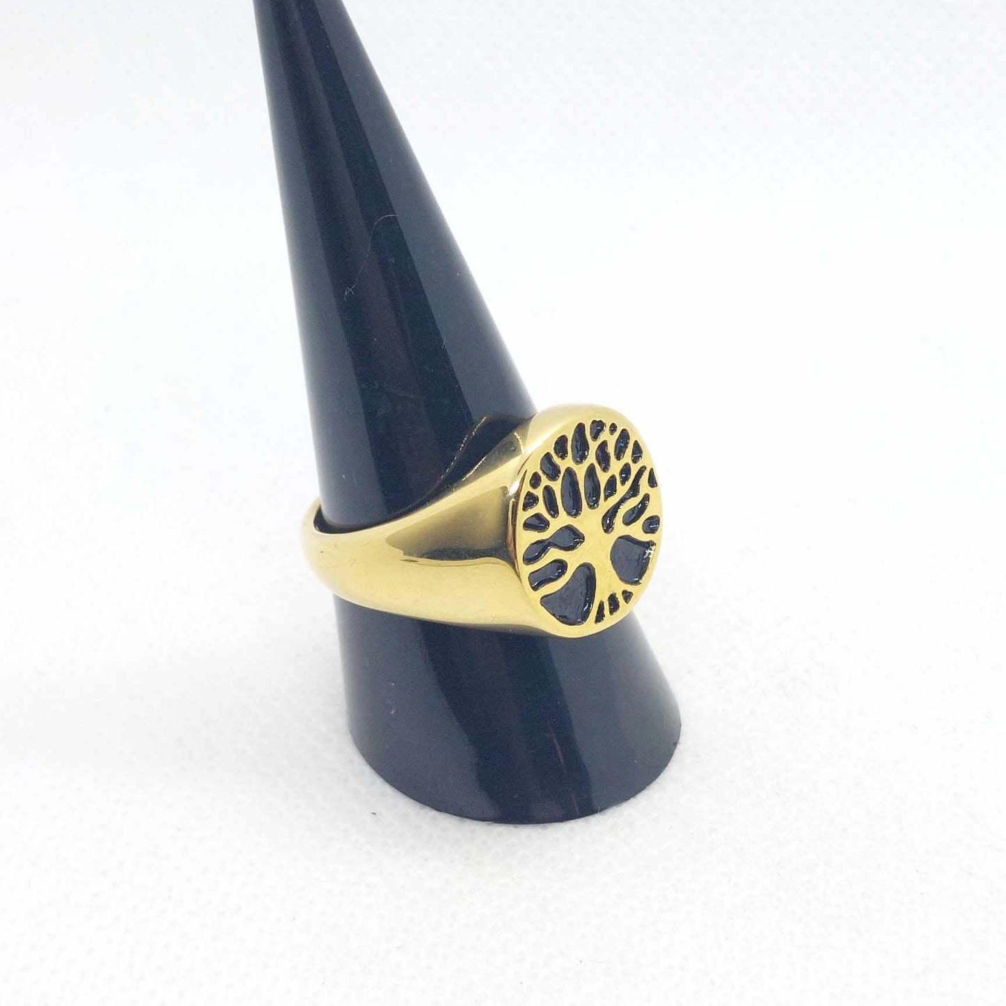 Tree of Life Ring in Gold Plated Stainless Steel