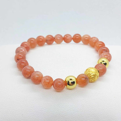 Natural Sunstone Bracelet in 8mm Stones