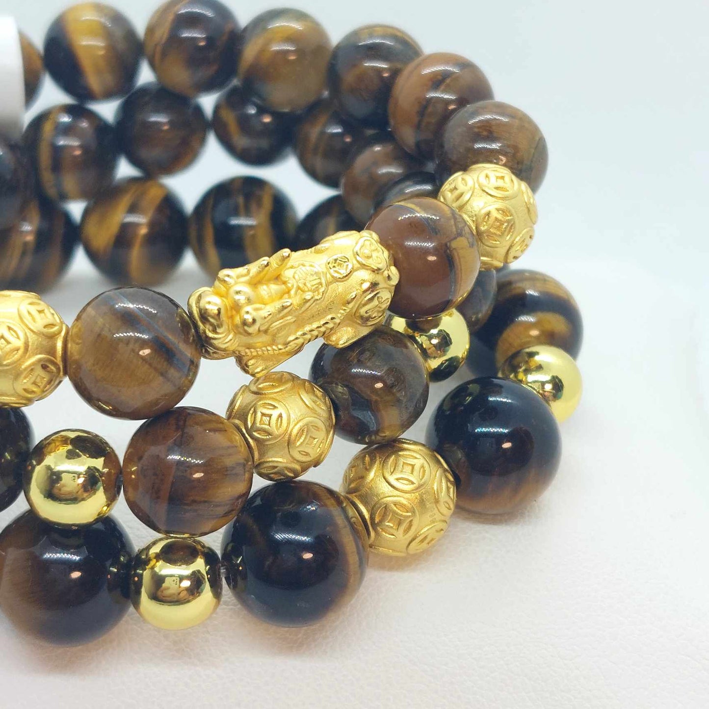 Natural Tiger Eye Bracelet in 10-12mm Stones